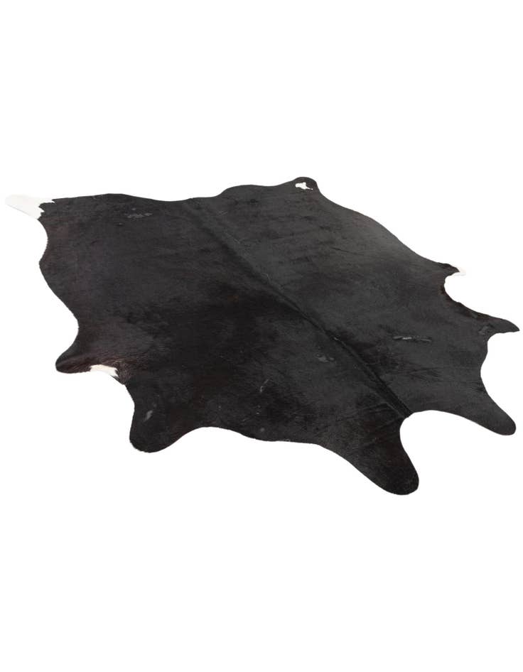 Detail image of  5' x 5' 8 Cowhide Leather Freeform Rug
