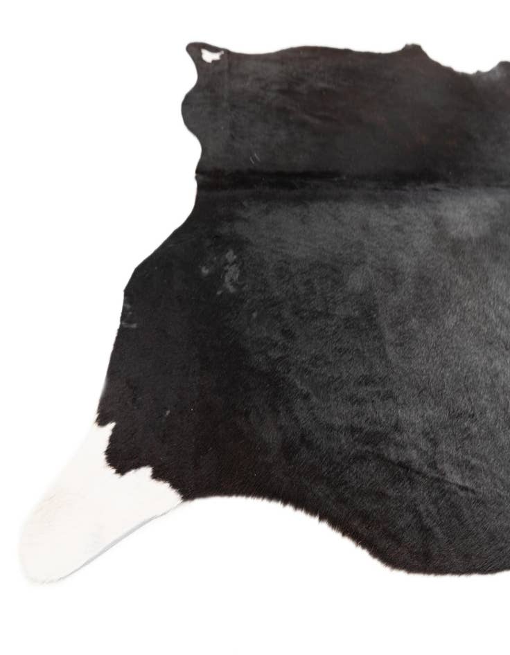 Detail image of  5' x 5' 8 Cowhide Leather Freeform Rug