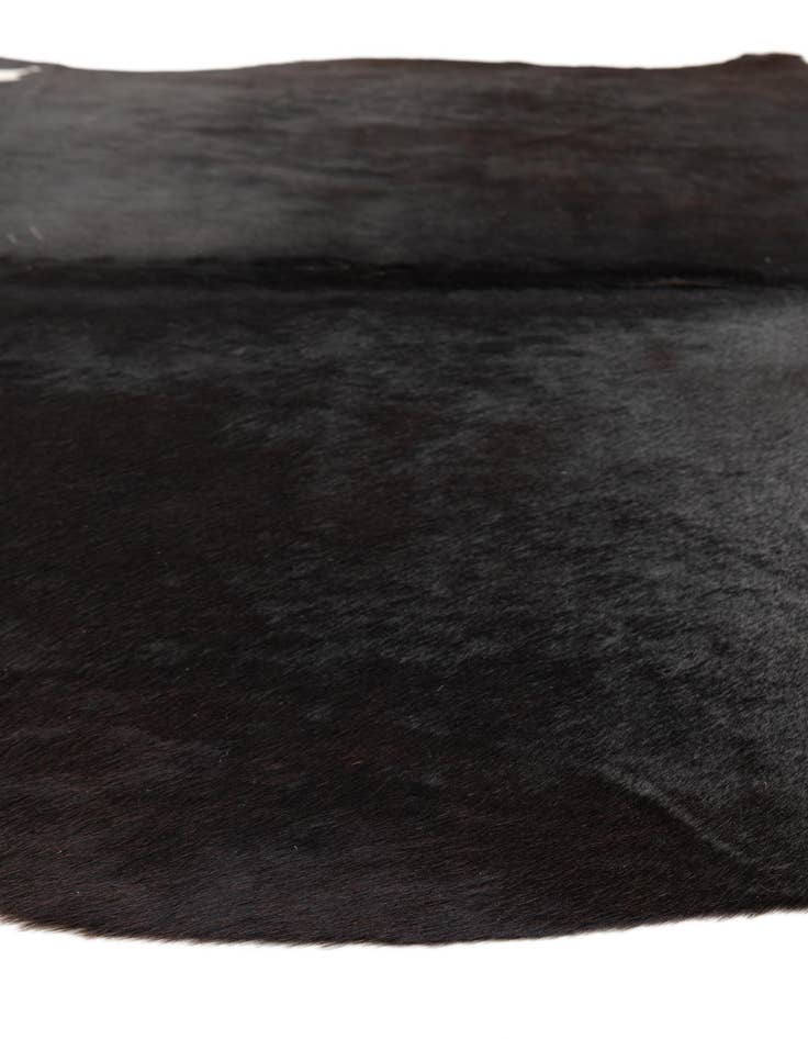 Detail image of  5' x 5' 8 Cowhide Leather Freeform Rug