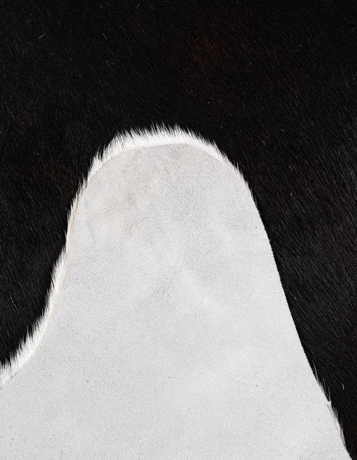 Detail image of  5' x 5' 8 Cowhide Leather Freeform Rug