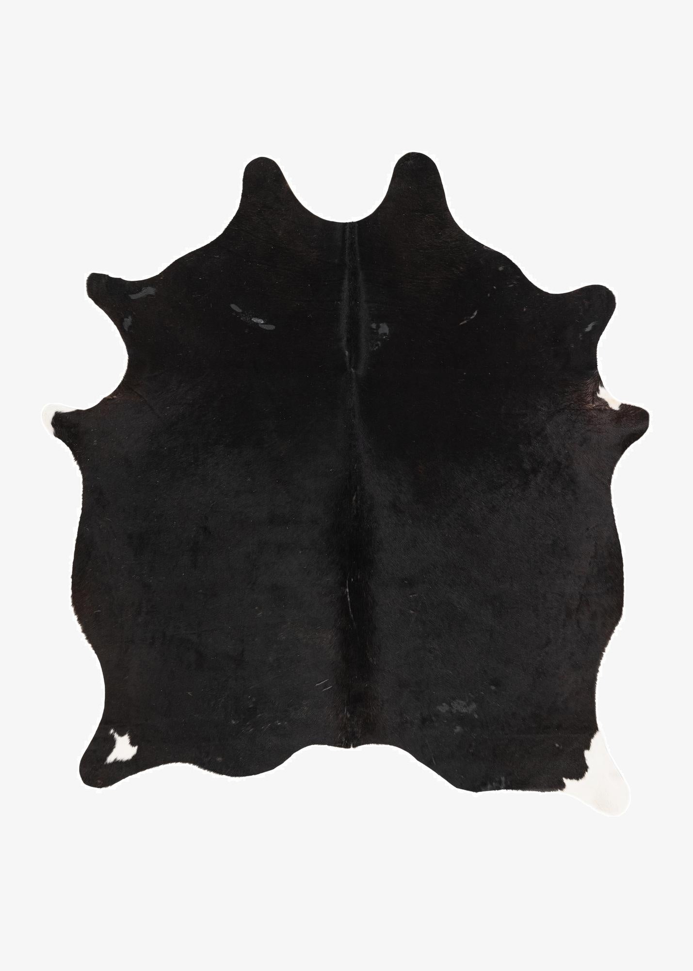  5' x 5' 8 Cowhide Leather Freeform Rug