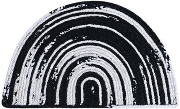  2' 2 x 3' 7  Hand Braided Chindi Hearth Rug