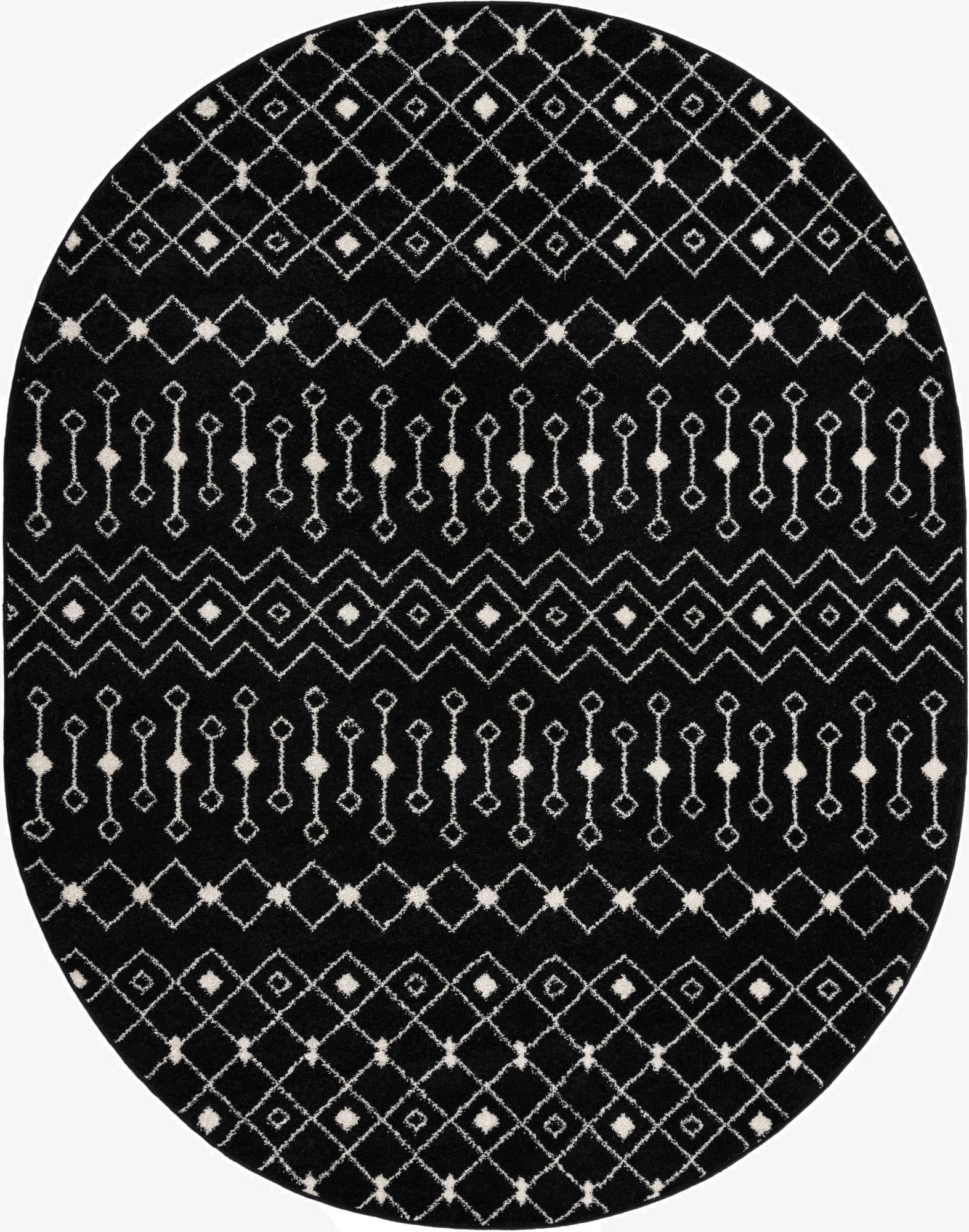  7' 10 x 10' Moroccan Trellis Oval Rug