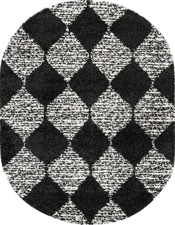 Detail image of  5' 3 x 8' Serenity Shag Oval Rug