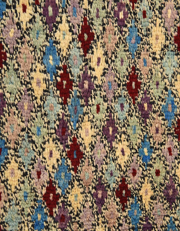 Detail image of  4' x 6' 5  Hand Knotted Balouch Wool Rug