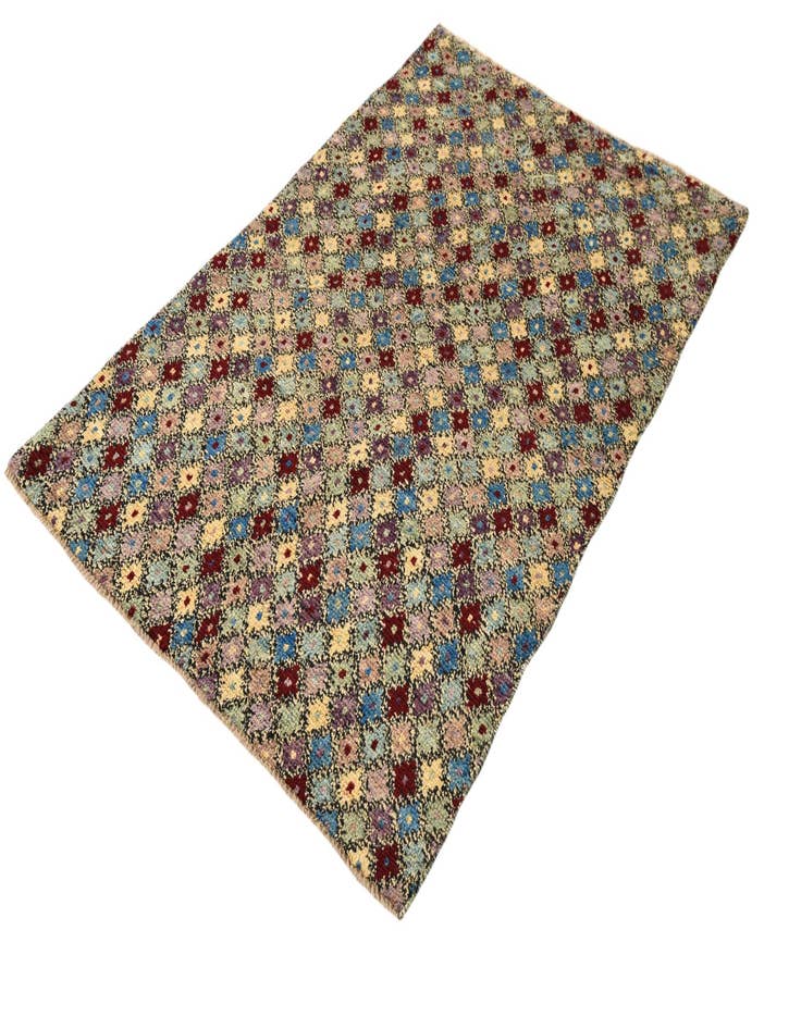 Detail image of  4' x 6' 5  Hand Knotted Balouch Wool Rug