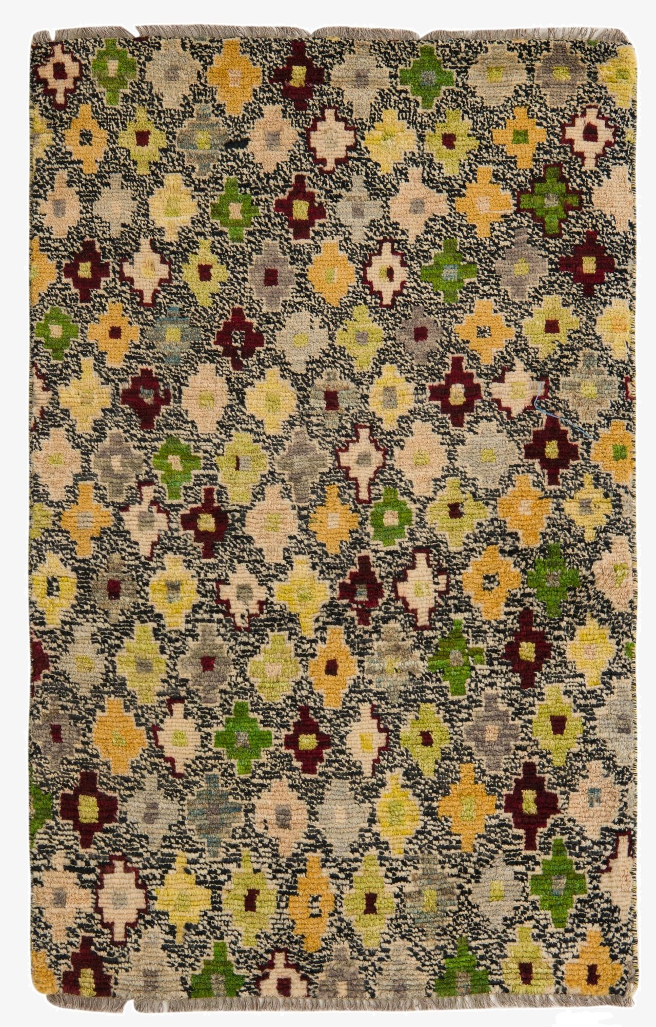  3' 4 x 5' 2  Hand Knotted Balouch Wool Rug