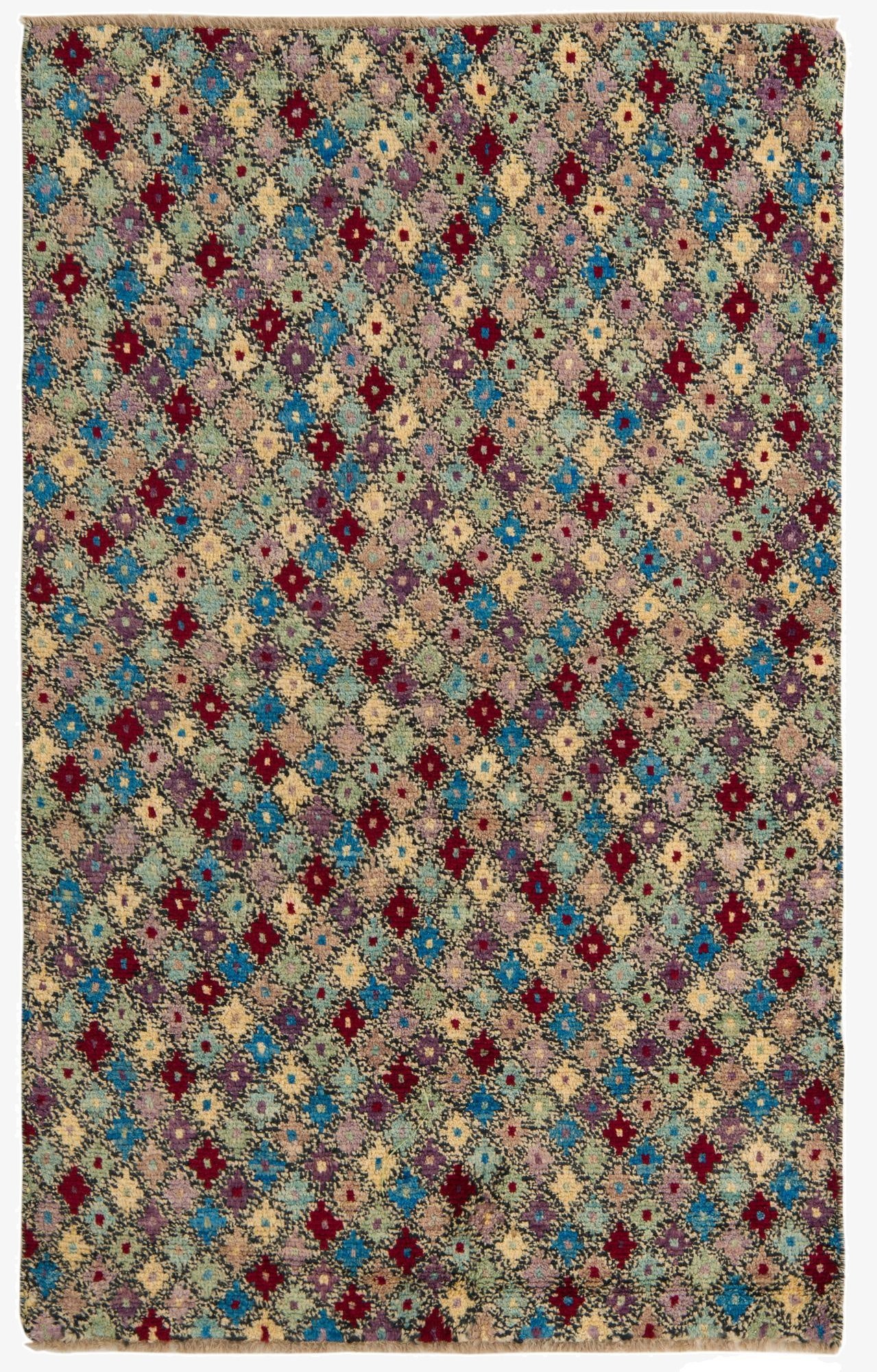  4' x 6' 5  Hand Knotted Balouch Wool Rug