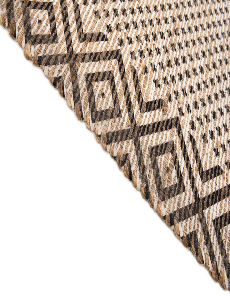 Detail image of  4' 2 x 6'  Hand Woven Chenille Jute Rug