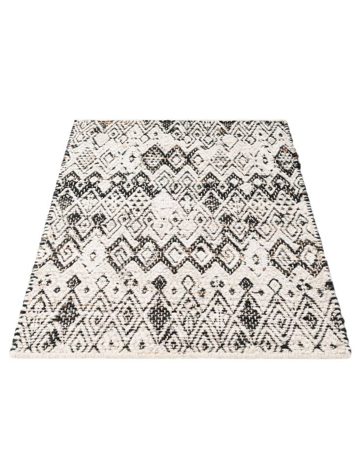 Detail image of  2' 2 x 3' 2  Hand Woven Chindi Braided Jute Rug