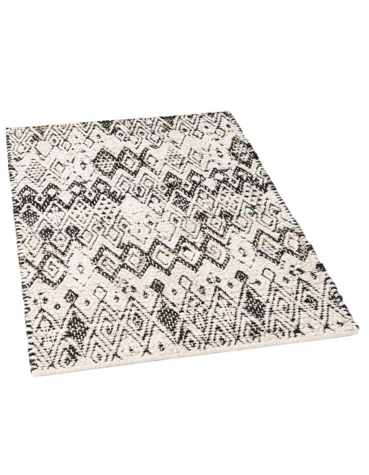 Detail image of  2' 2 x 3' 2  Hand Woven Chindi Braided Jute Rug