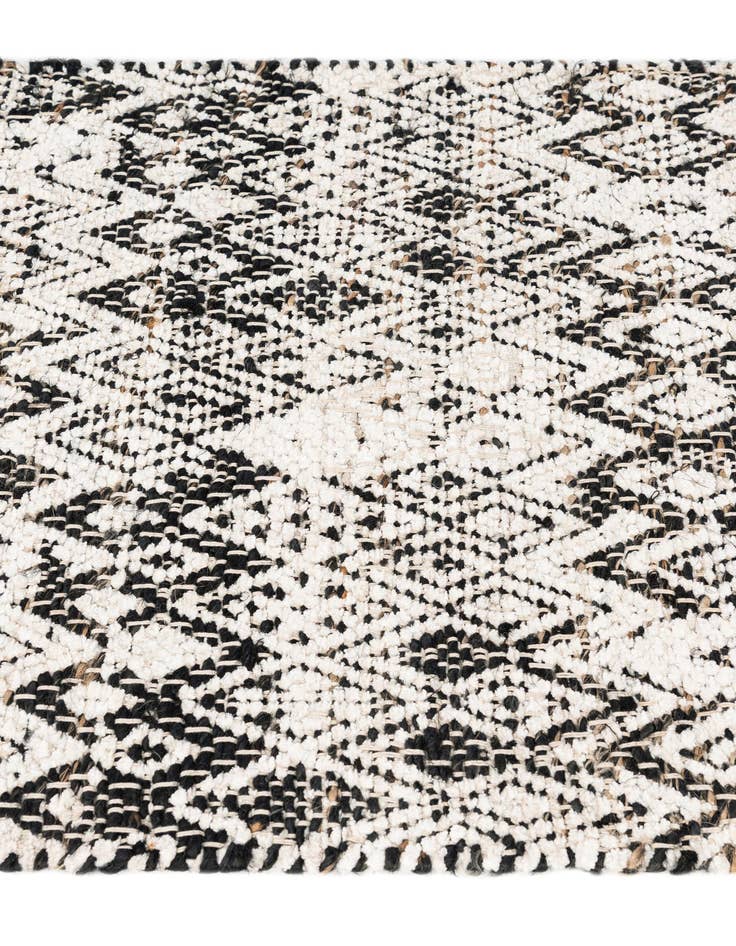 Detail image of  2' 2 x 3' 2  Hand Woven Chindi Braided Jute Rug