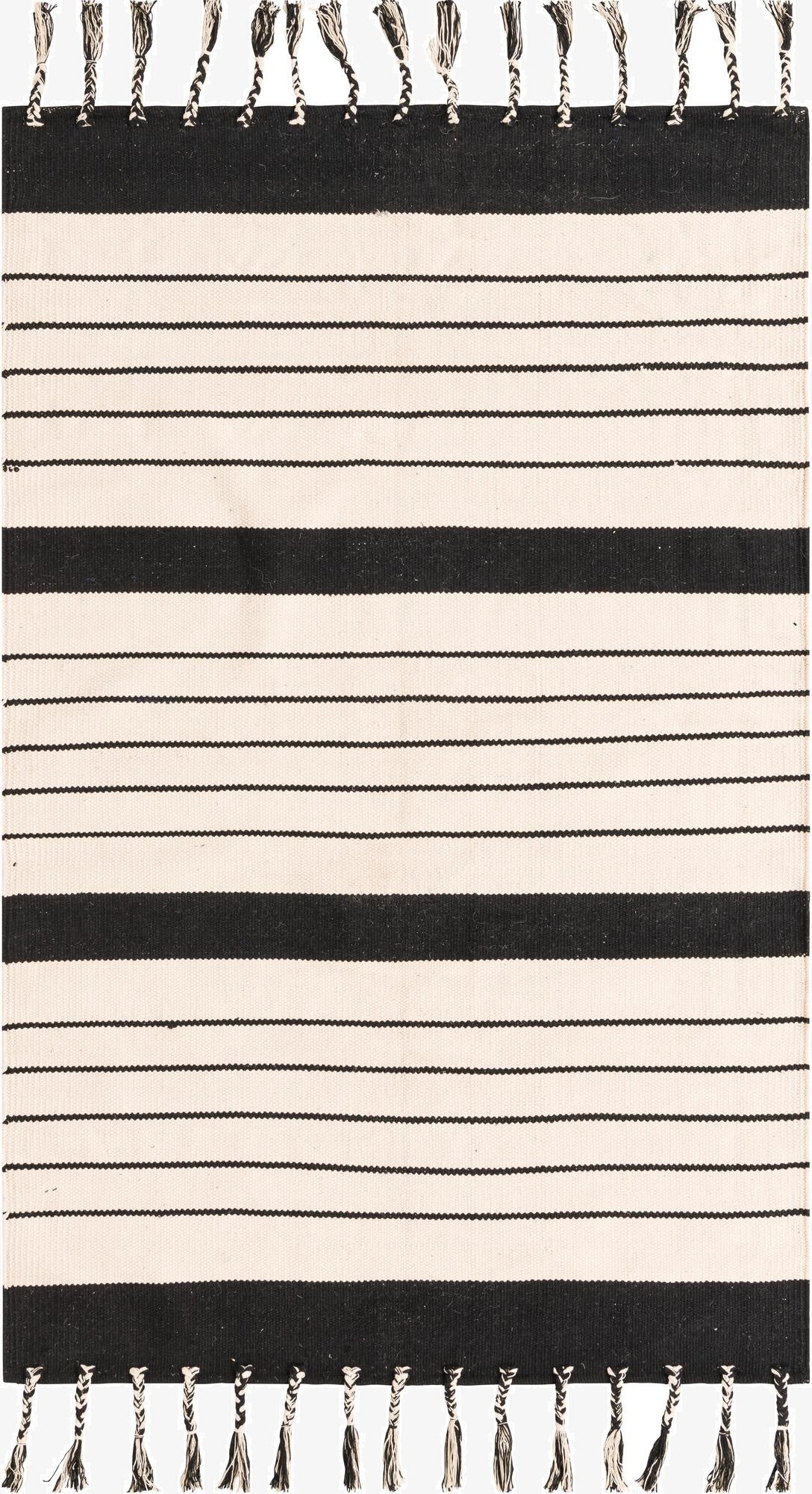  4' 1 x 6' 1  Hand Woven Chindi Cotton Rug