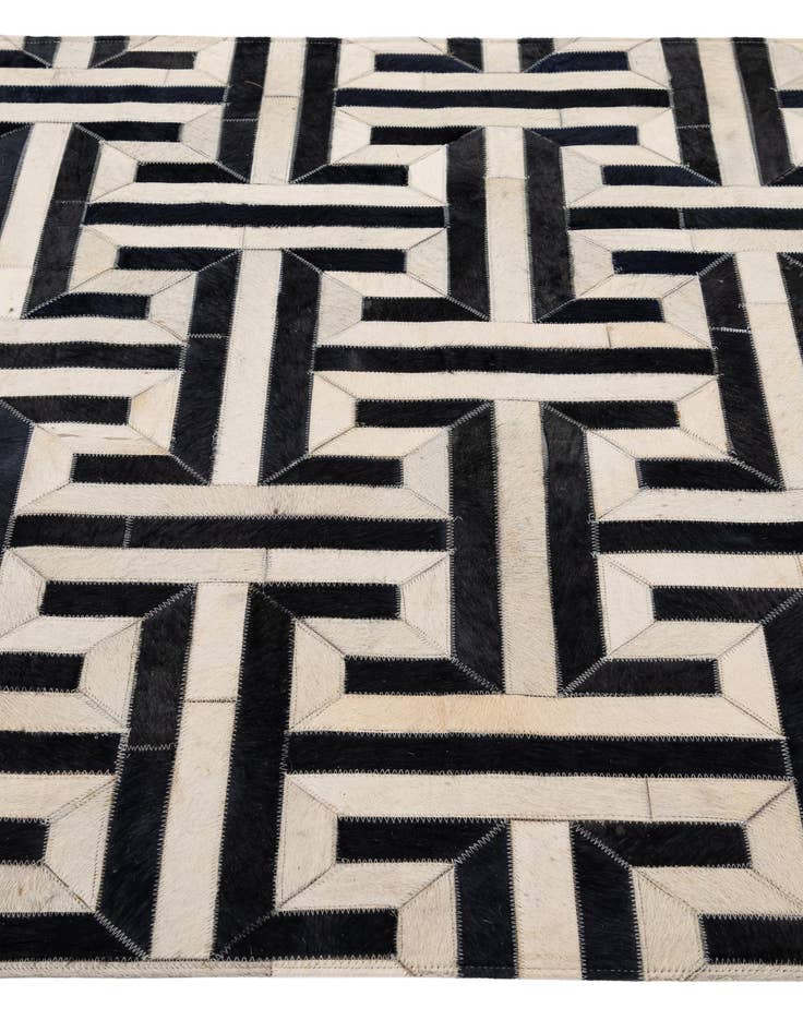 Detail image of  4' 2 x 6' 1 Cowhide - Patchwork Rug