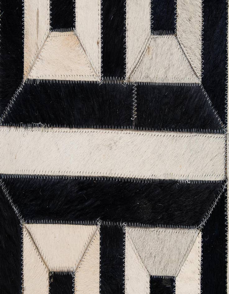 Detail image of  4' 2 x 6' 1 Cowhide - Patchwork Rug