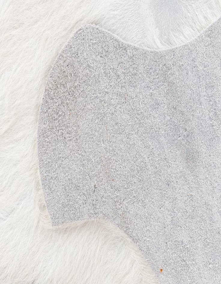 Detail image of  4' 4 x 4' 11 Cowhide Leather Rug