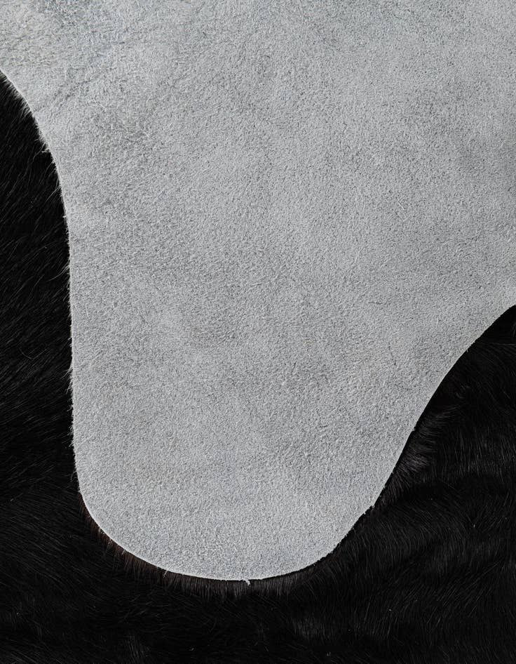 Detail image of  5' 6 x 6' 6 Cowhide Leather Rug