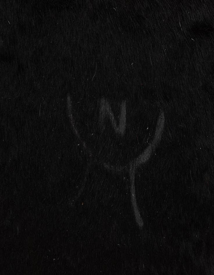 Detail image of  4' 8 x 5' 7 Cowhide Leather Rug