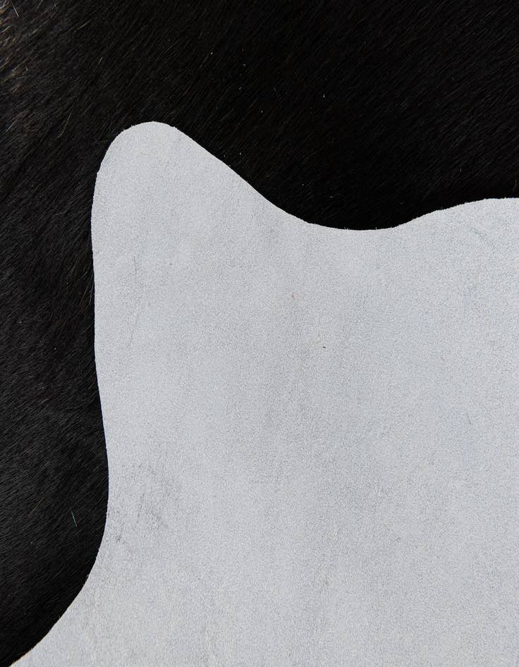 Detail image of  1' 8 x 2' 7 Cowhide Leather Rug