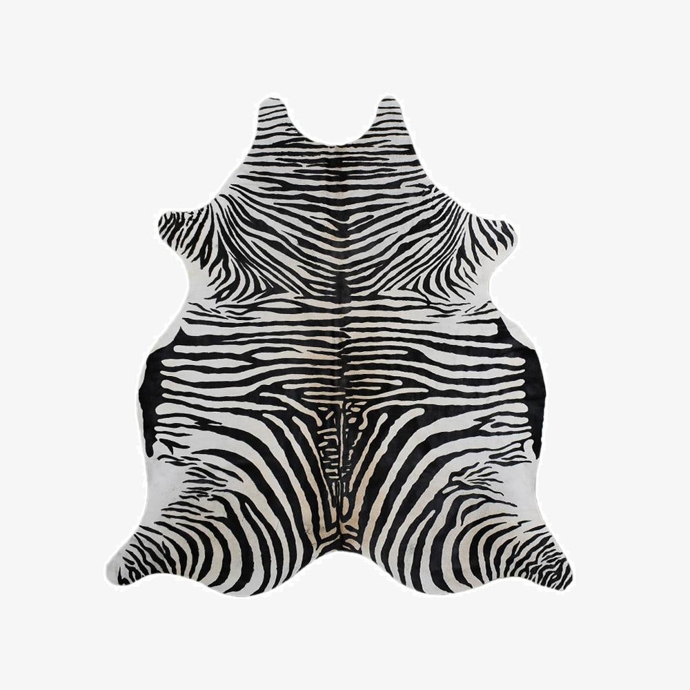  5' 7 x 6' 3 Cowhide Leather Rug