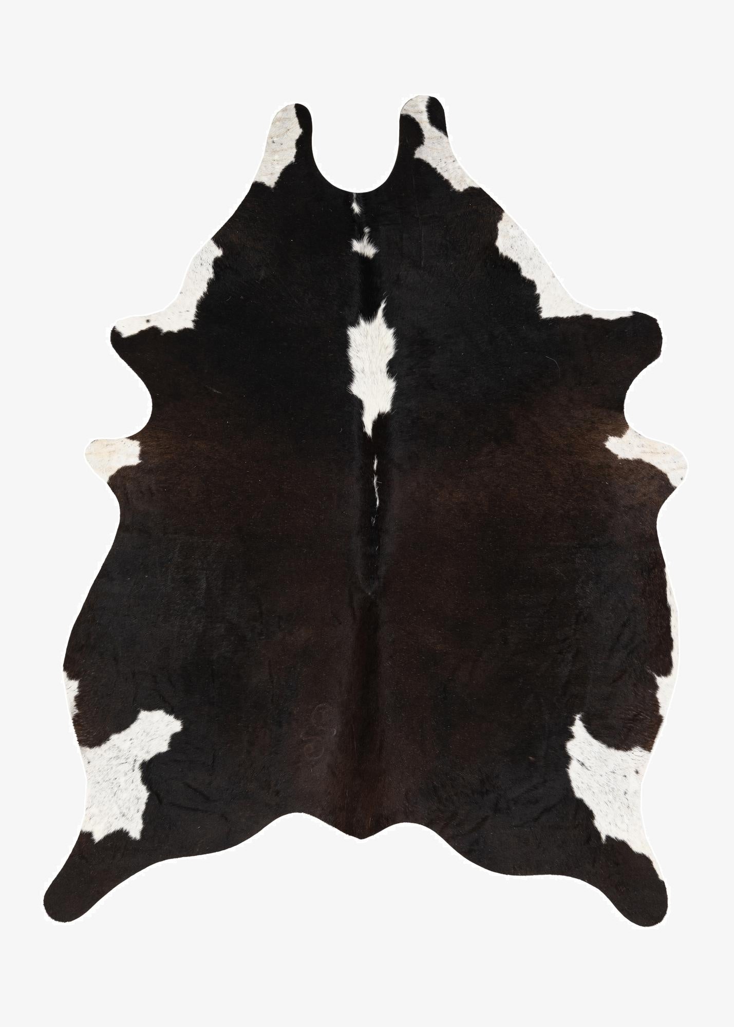  4' 4 x 5' 6 Cowhide Leather Rug