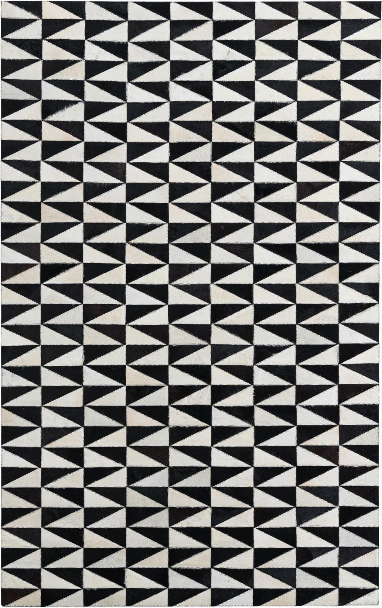  5' x 7' 10 Cowhide Leather Rug