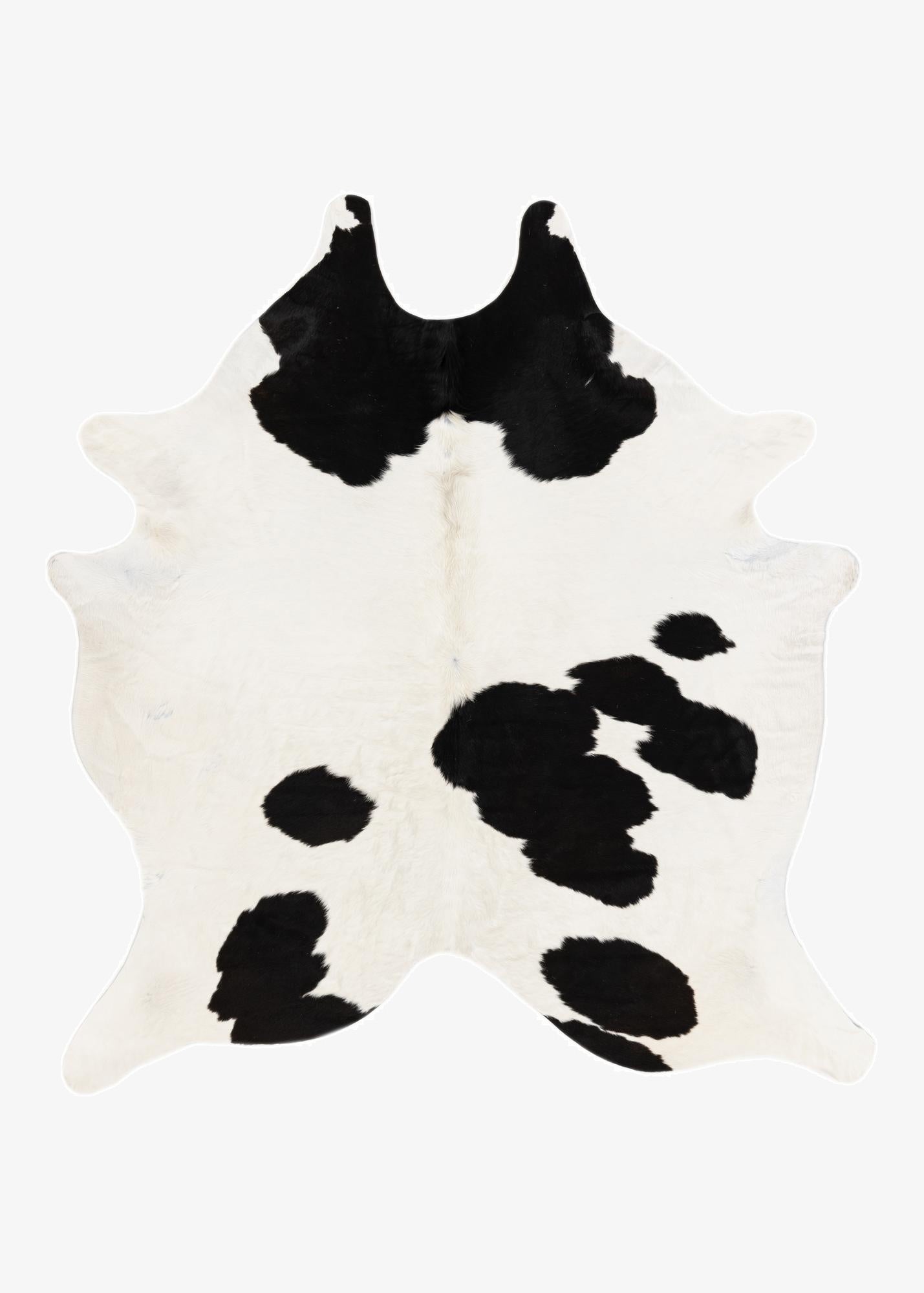 6' 3 x 6' 10 Cowhide Leather Rug