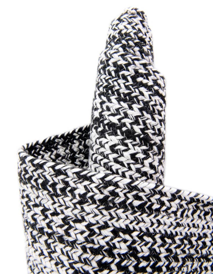 Detail image of  Custom Black and White  Hand Woven Eco Verse   Washable Indoor / Outdoor Rug