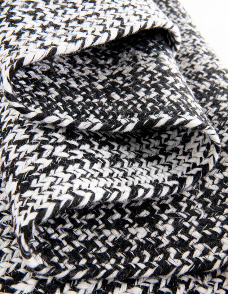 Detail image of  Custom Black and White  Hand Woven Eco Verse   Washable Indoor / Outdoor Rug