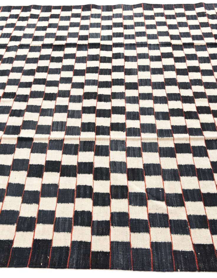 Detail image of  6' 8 x 9' 8  Hand Woven Kilim Modern Wool Rug