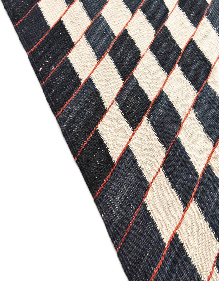 Detail image of  6' 8 x 9' 8  Hand Woven Kilim Modern Wool Rug