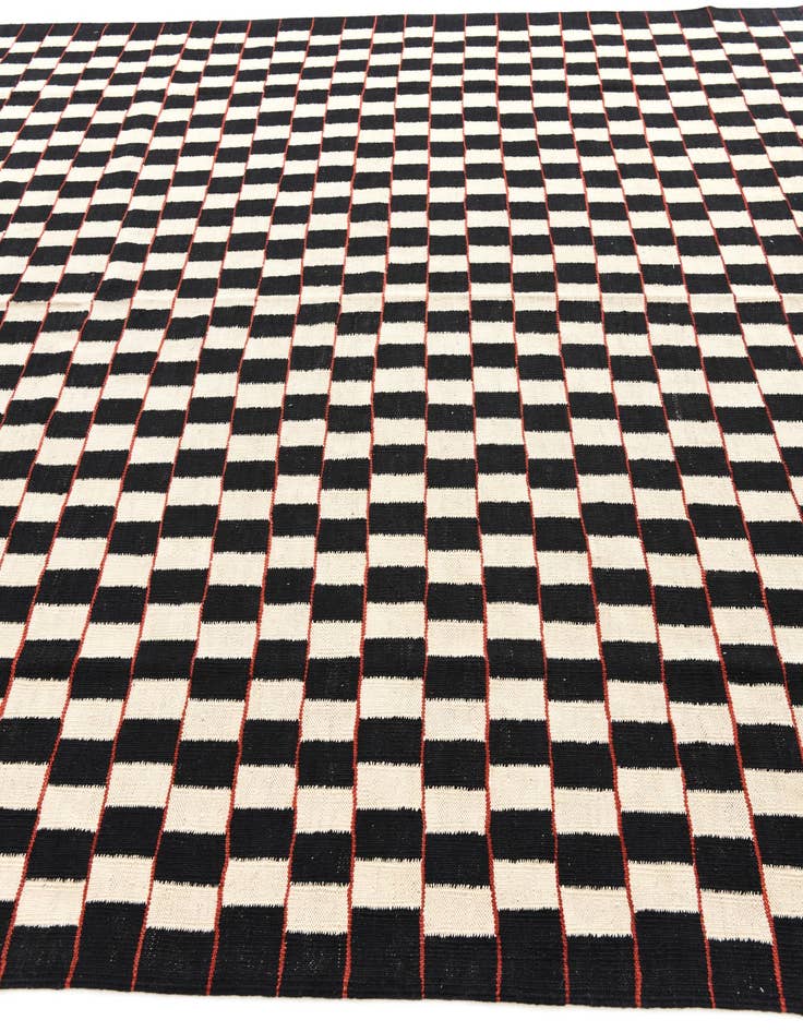 Detail image of  8' 3 x 9' 5  Hand Woven Kilim Modern Wool Rug