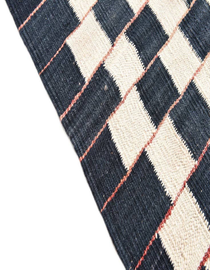 Detail image of  4' 5 x 5' 10  Hand Woven Kilim Modern Wool Rug