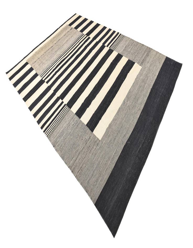 Detail image of  7' x 9' 9  Hand Woven Kilim Modern Wool Rug