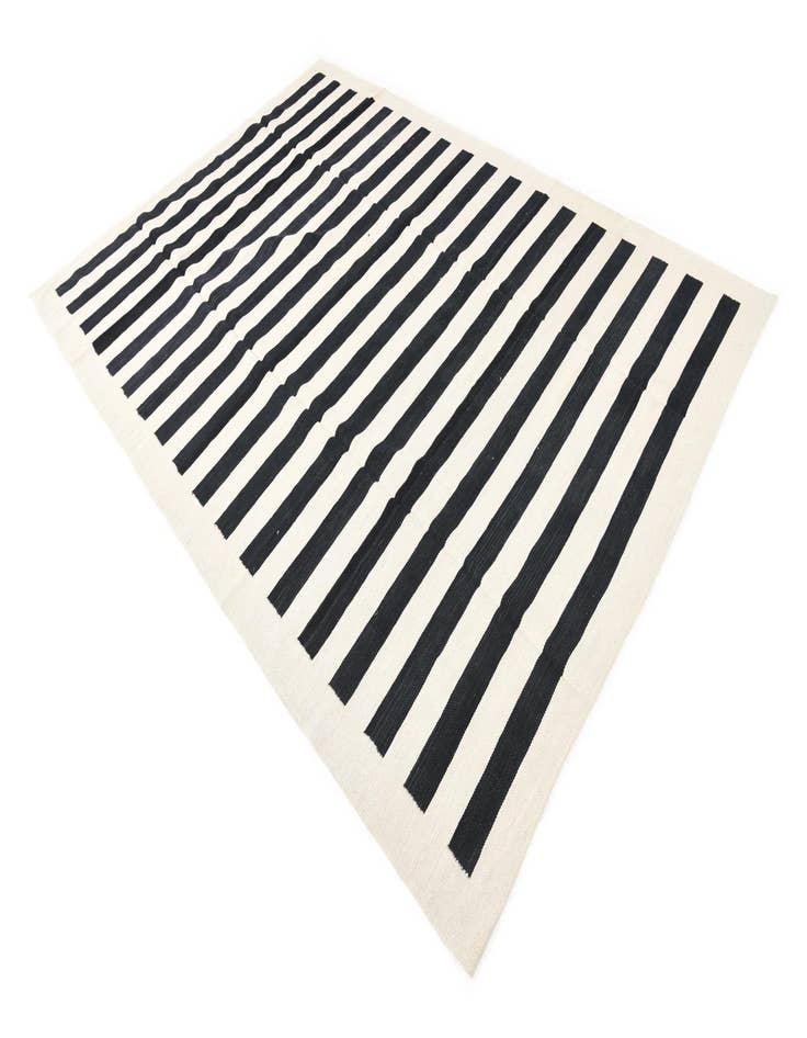 Detail image of  6' 7 x 9' 7  Hand Woven Kilim Modern Wool Rug