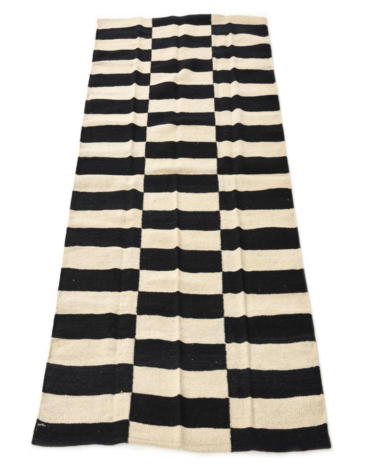 Detail image of  3' 4 x 4' 10  Hand Woven Kilim Modern Wool Rug