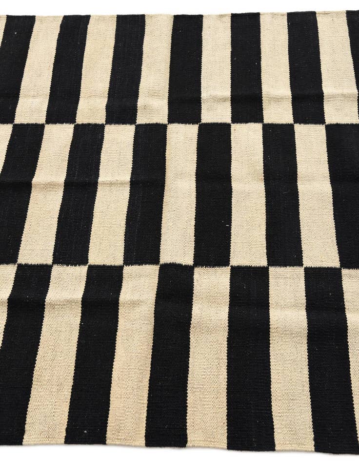 Detail image of  3' 4 x 4' 10  Hand Woven Kilim Modern Wool Rug