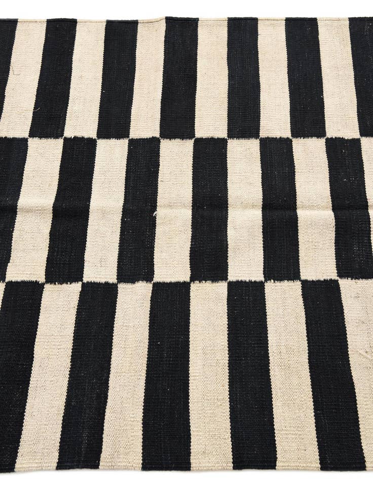 Detail image of  3' 4 x 4' 9  Hand Woven Kilim Modern Wool Rug