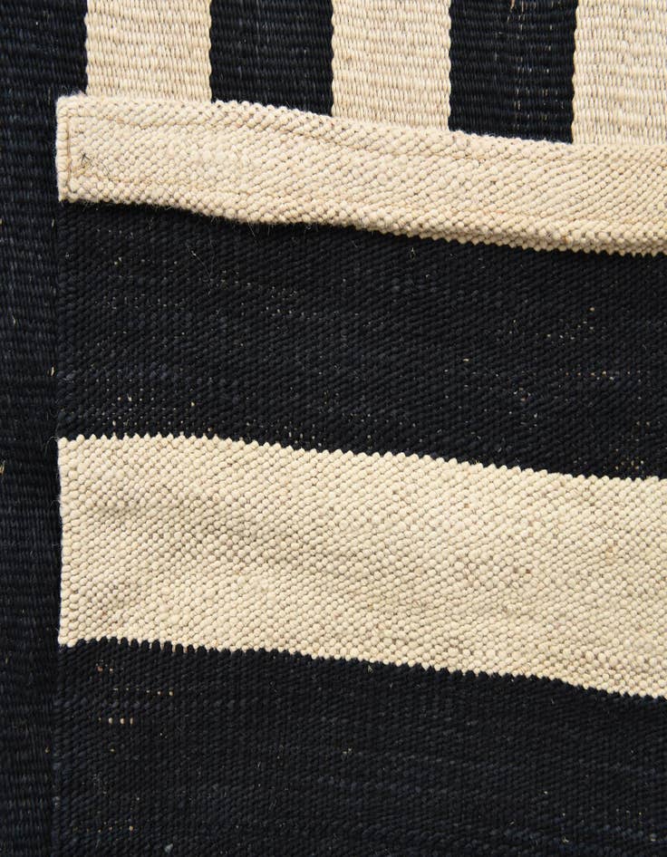 Detail image of  3' 4 x 4' 9  Hand Woven Kilim Modern Wool Rug