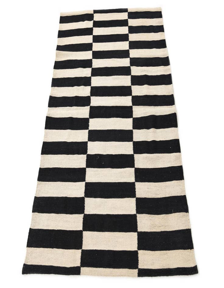 Detail image of  3' 3 x 4' 8  Hand Woven Kilim Modern Wool Rug