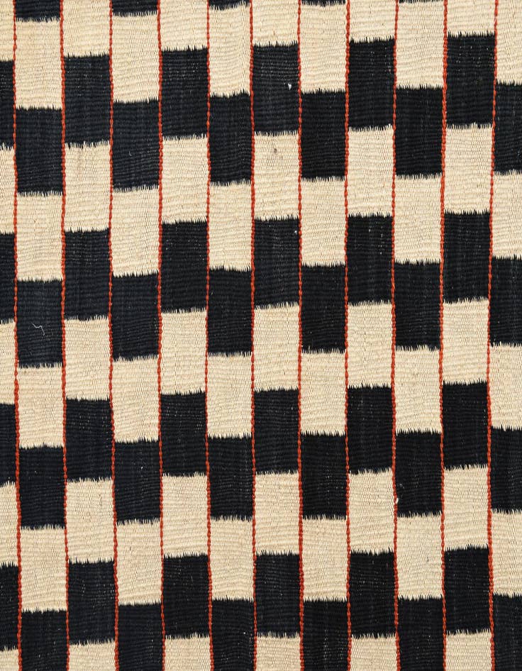 Detail image of  4' 2 x 5' 9  Hand Woven Kilim Modern Wool Rug