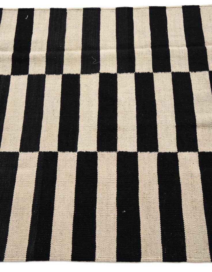 Detail image of  3' 4 x 4' 8  Hand Woven Kilim Modern Wool Rug