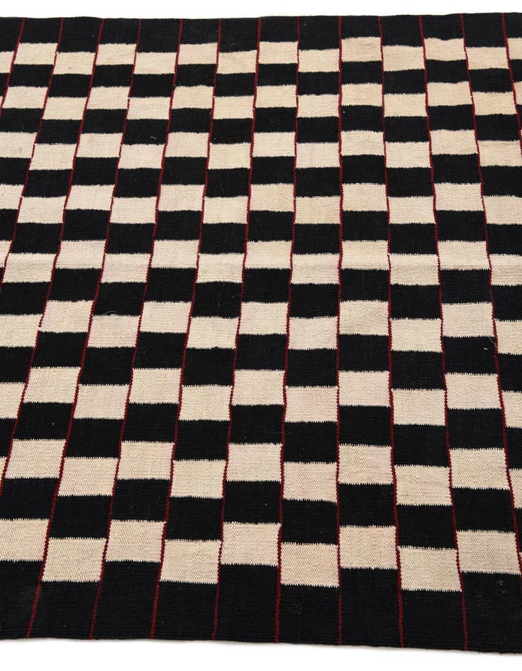 Detail image of  4' 1 x 5' 10  Hand Woven Kilim Modern Wool Rug