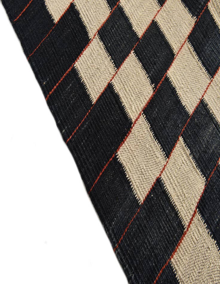 Detail image of  4' 11 x 6' 3  Hand Woven Kilim Modern Wool Rug