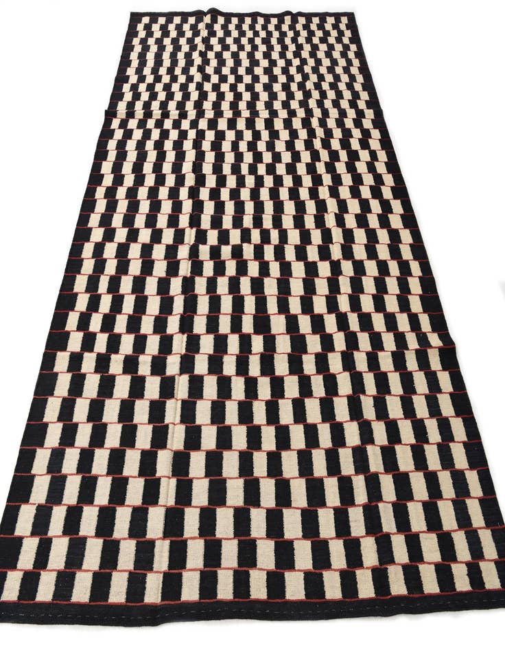 Detail image of  6' 9 x 9' 5  Hand Woven Kilim Modern Wool Rug