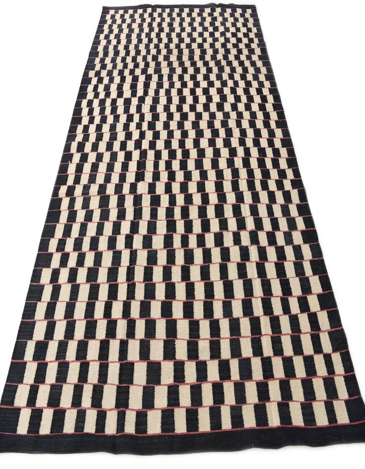 Detail image of  6' 2 x 9' 7  Hand Woven Kilim Modern Wool Rug