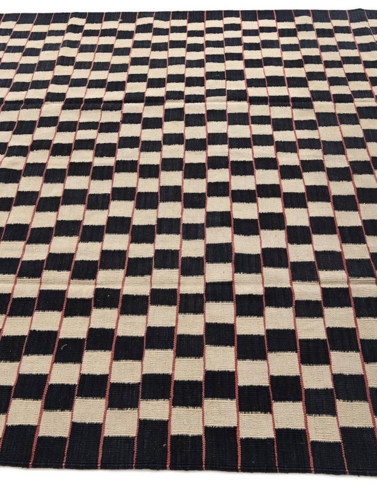 Detail image of  6' 2 x 9' 7  Hand Woven Kilim Modern Wool Rug