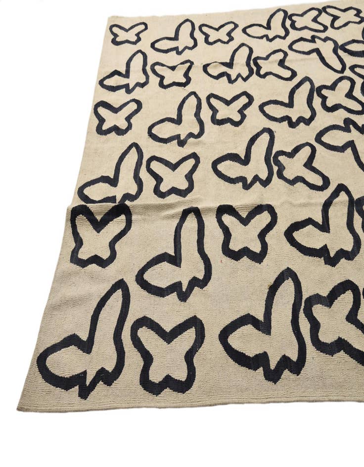 Detail image of  8' 3 x 9' 7  Hand Woven Kilim Modern Wool Rug