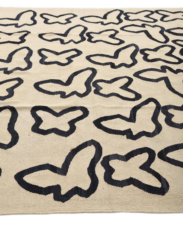 Detail image of  8' 3 x 9' 7  Hand Woven Kilim Modern Wool Rug