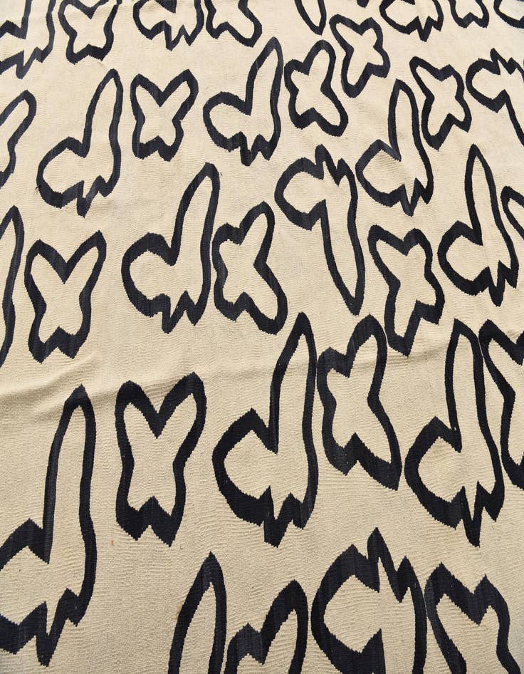 Detail image of  8' 3 x 9' 7  Hand Woven Kilim Modern Wool Rug